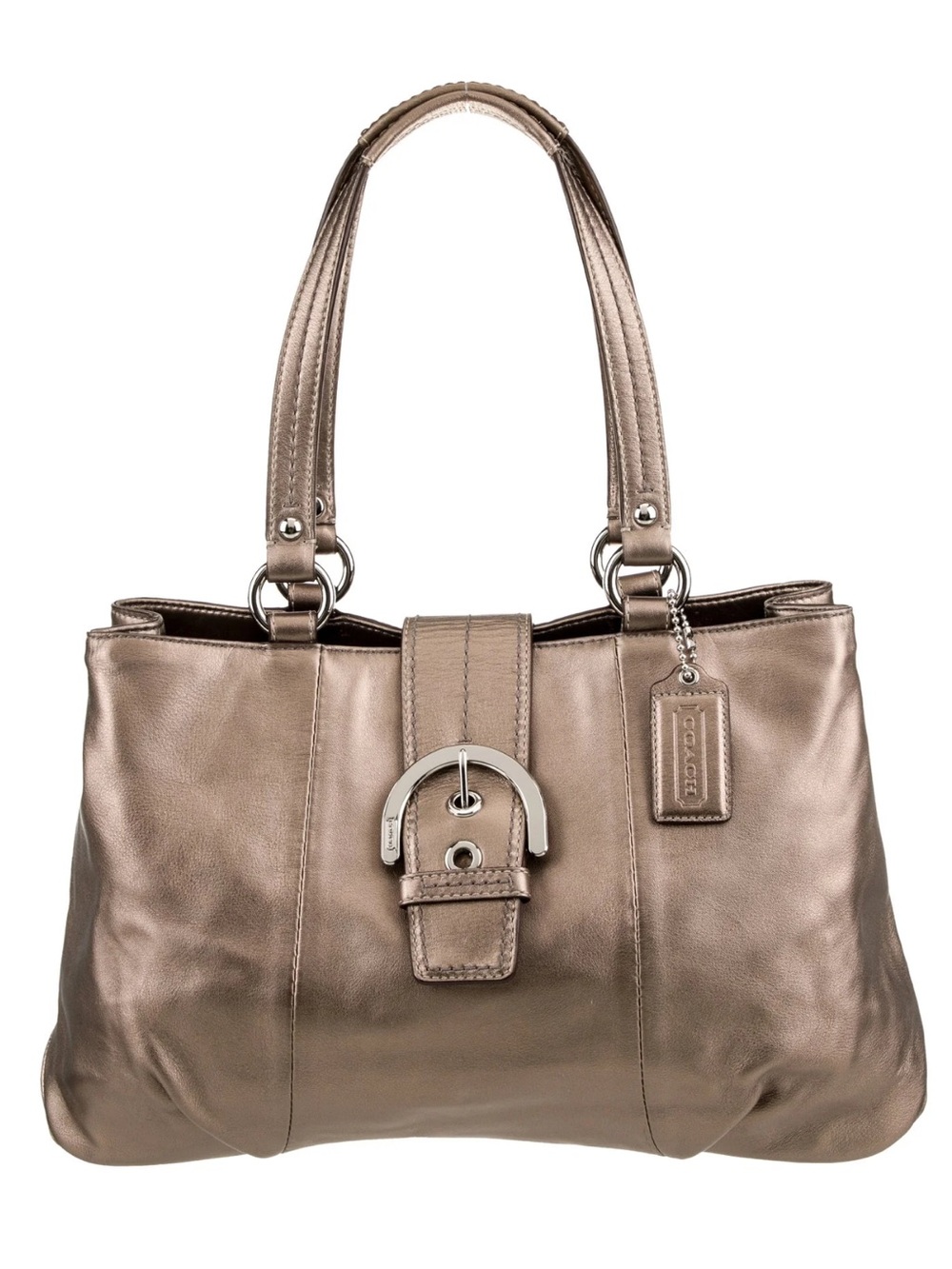 Coach Vintage Y2K Metallic Bronze Soho East West Tote Shoulder Bag $240